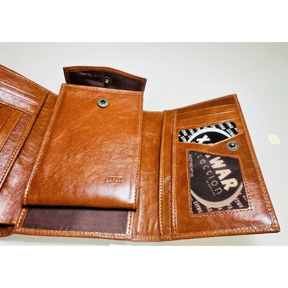 XAYWAR COLLECTION Leather Wallet Cluch Card Holder Light Brown WALLET